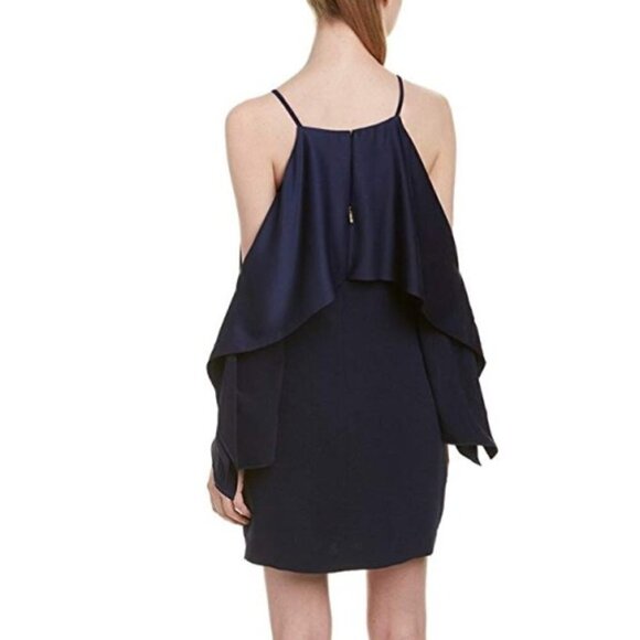 Trina Turk Mia Draped Cold-Shoulder Shift Dress - Picture 2 of 2